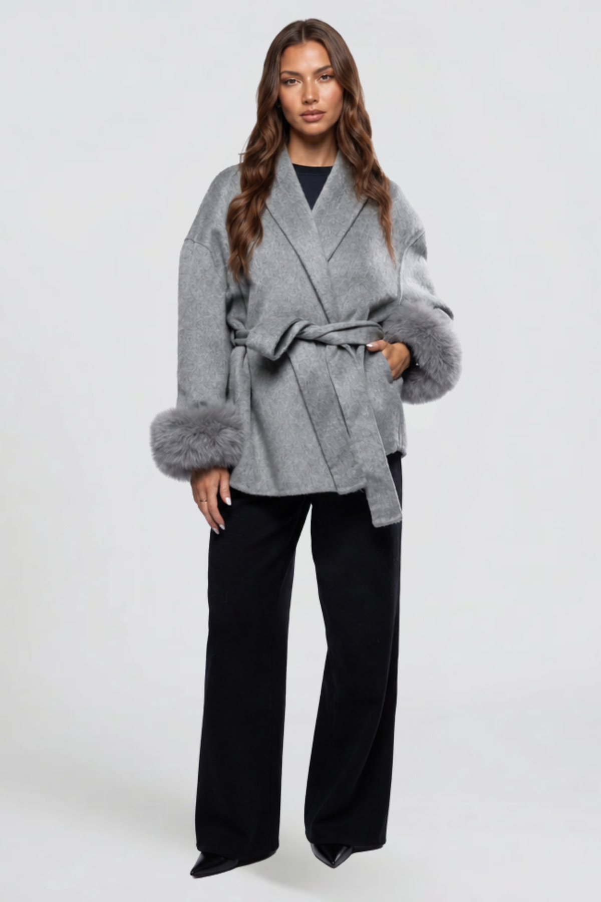 Relaxed Belted Wool Coat