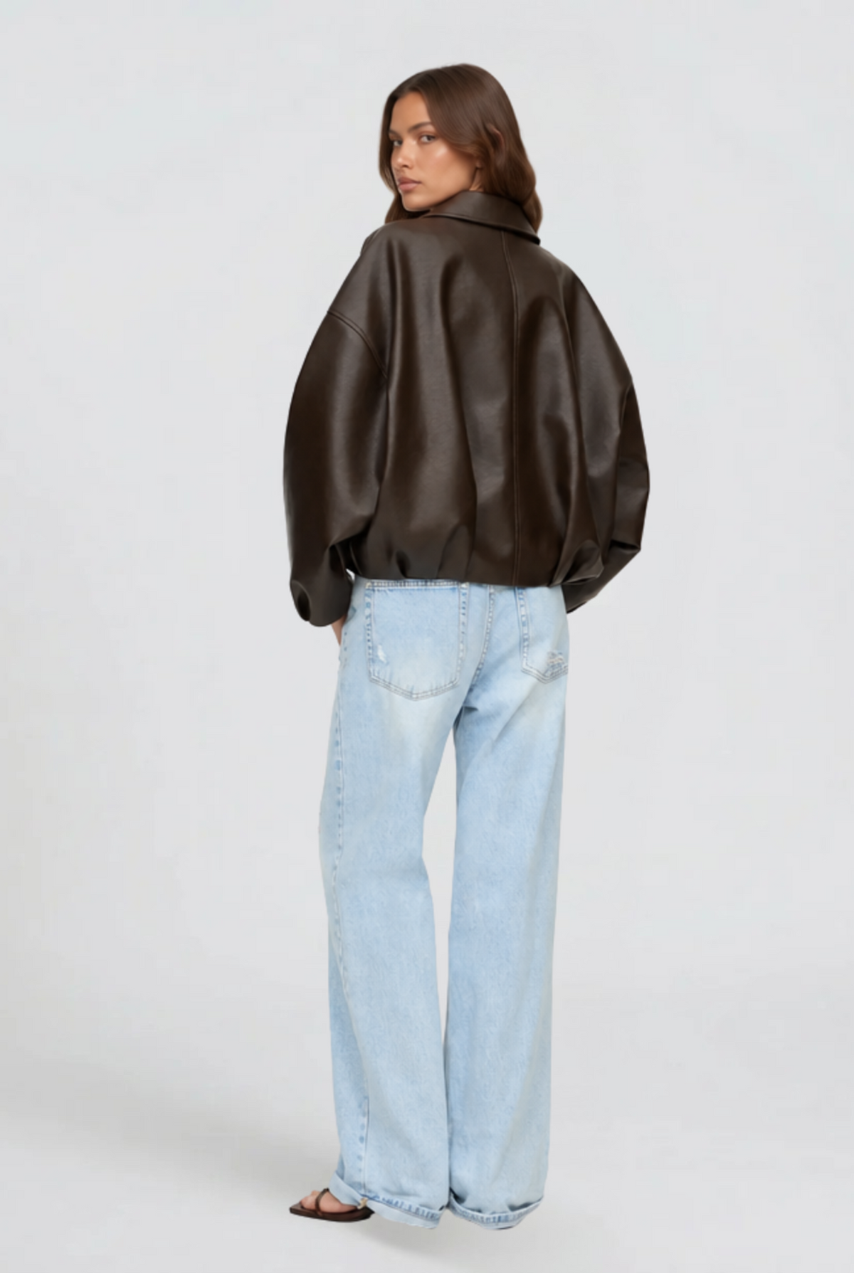 Oversized Leather Jacket