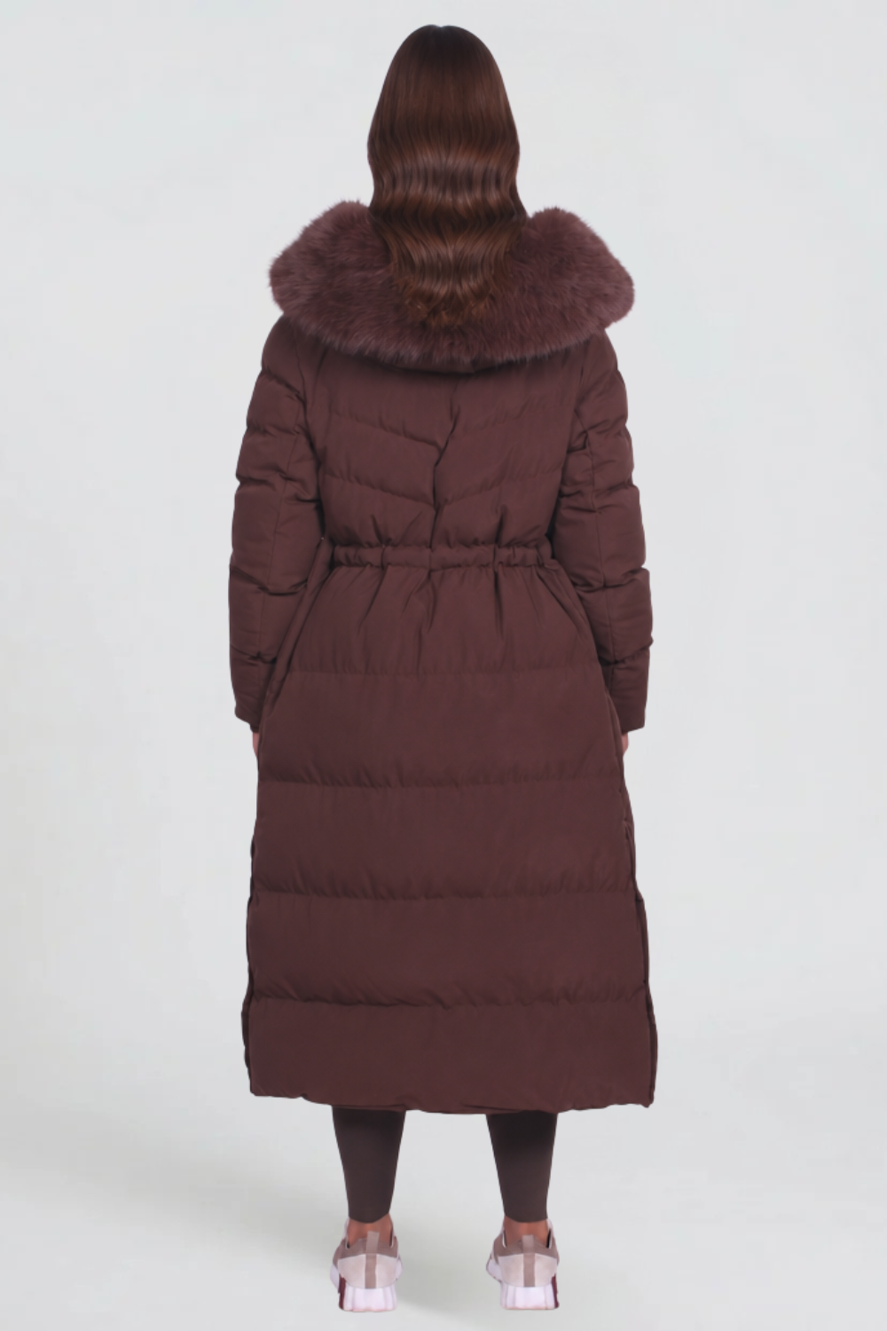 Longline Fur Hooded Coat