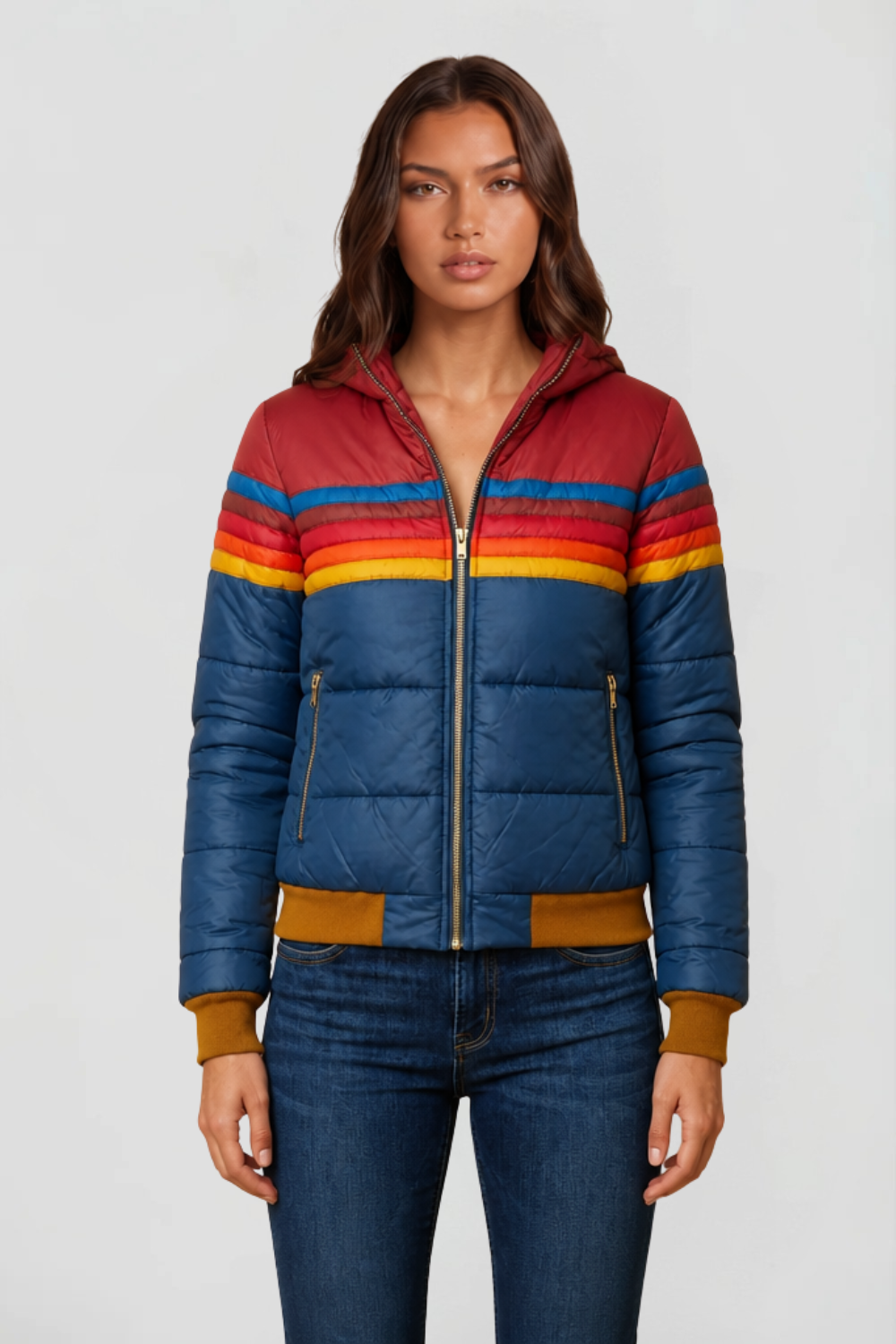Hooded Retro Puffer Coat