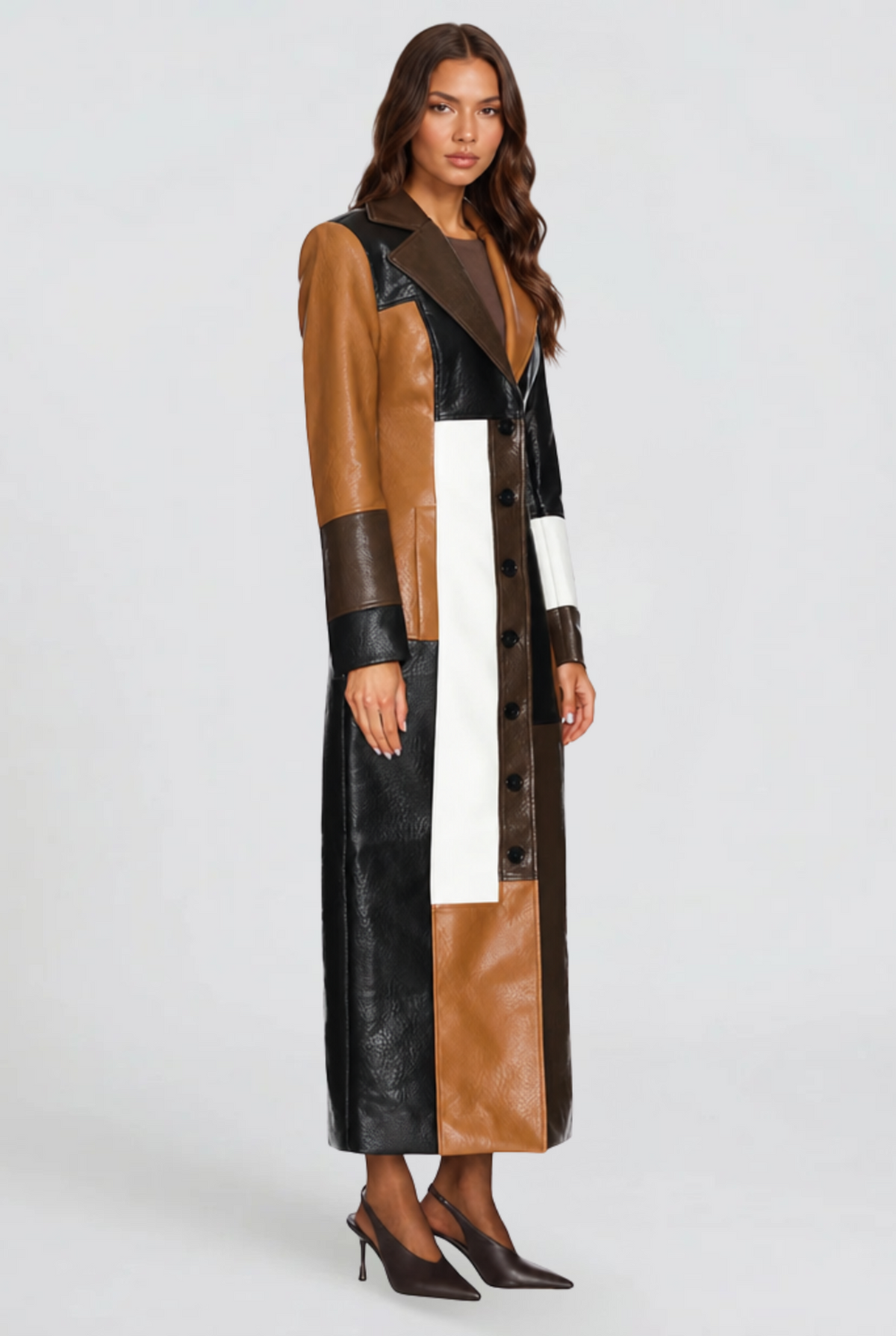 Longline Leather Coat