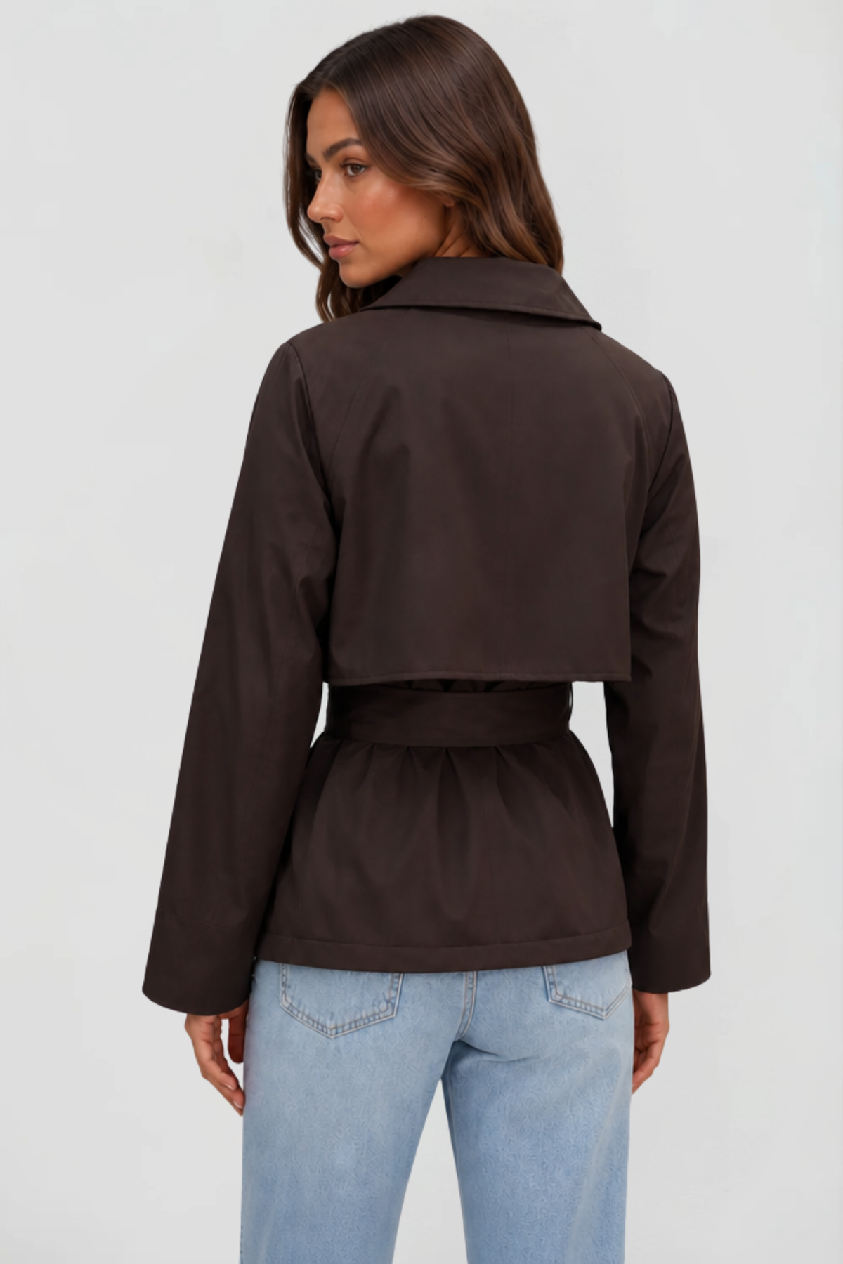 Cropped Belted Short Jacket
