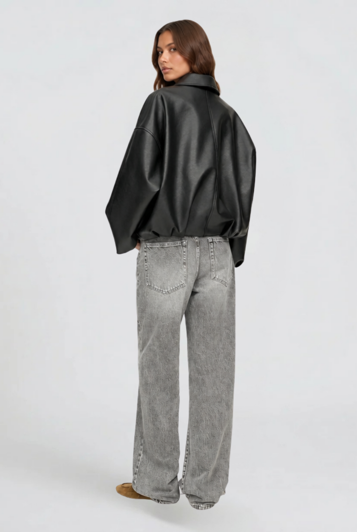 Oversized Leather Jacket