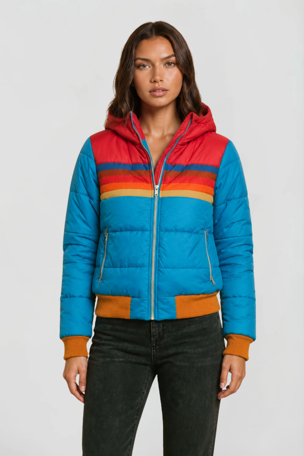 Hooded Retro Puffer Coat