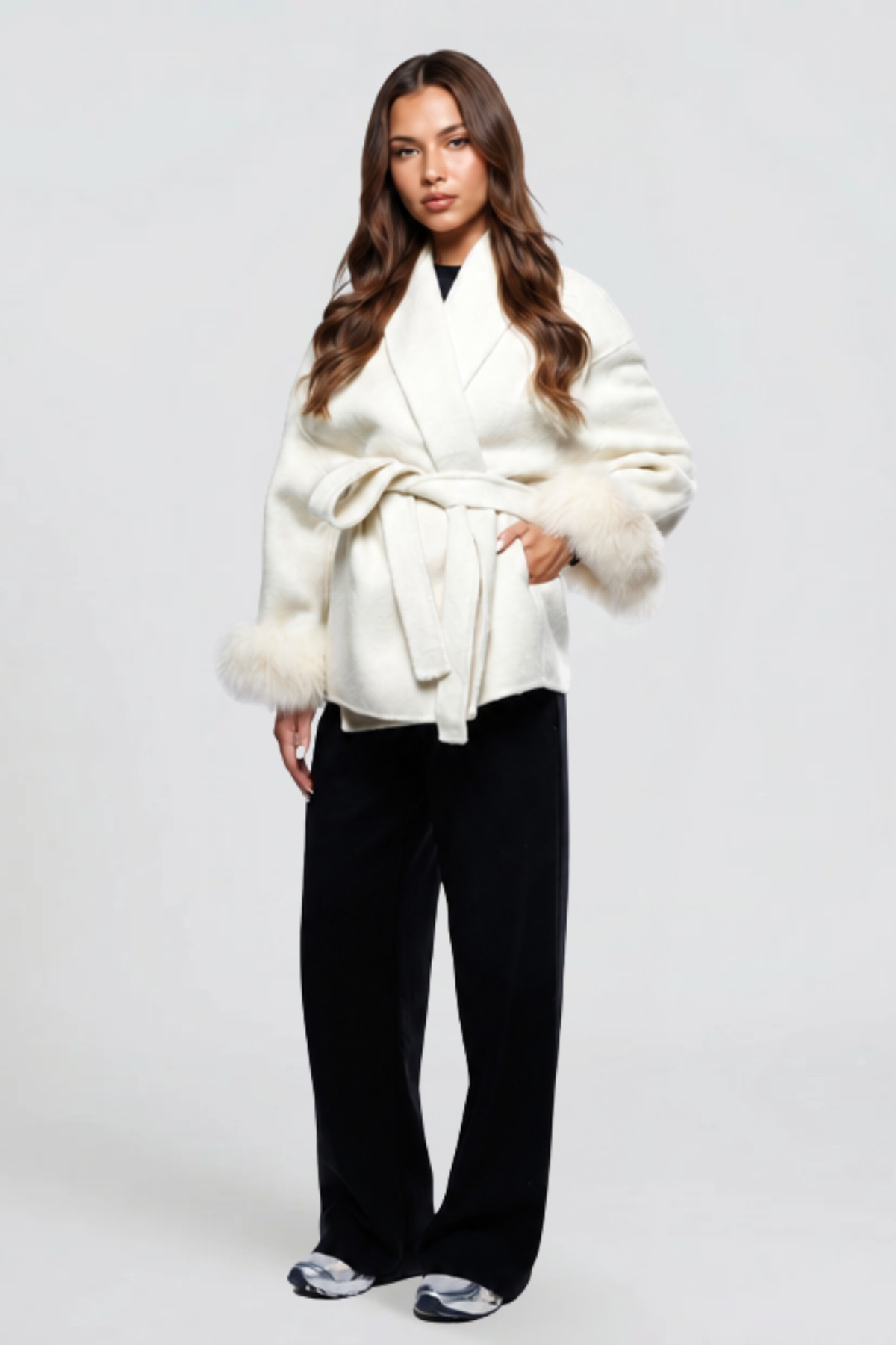 Relaxed Belted Wool Coat