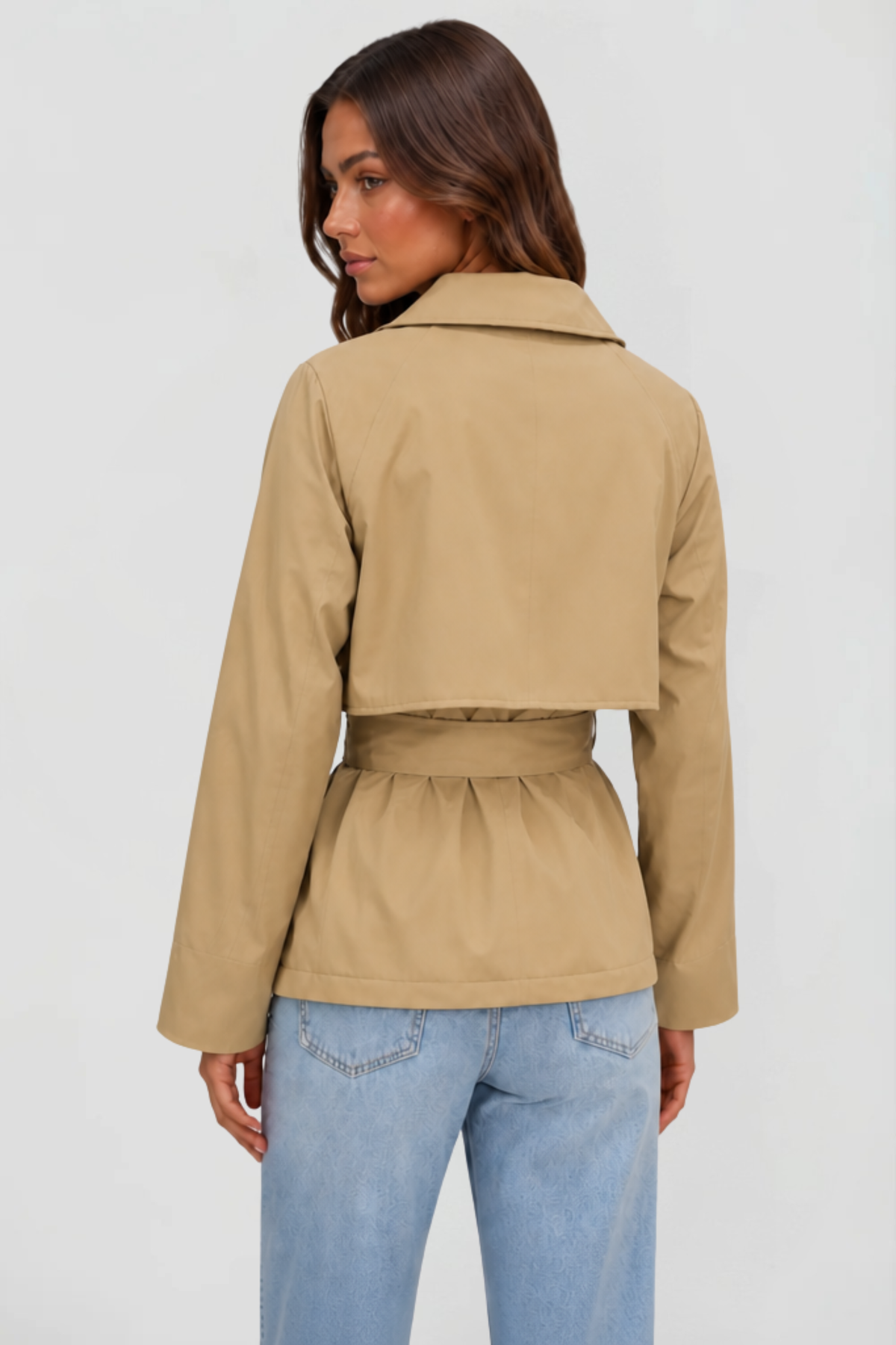 Cropped Belted Short Jacket