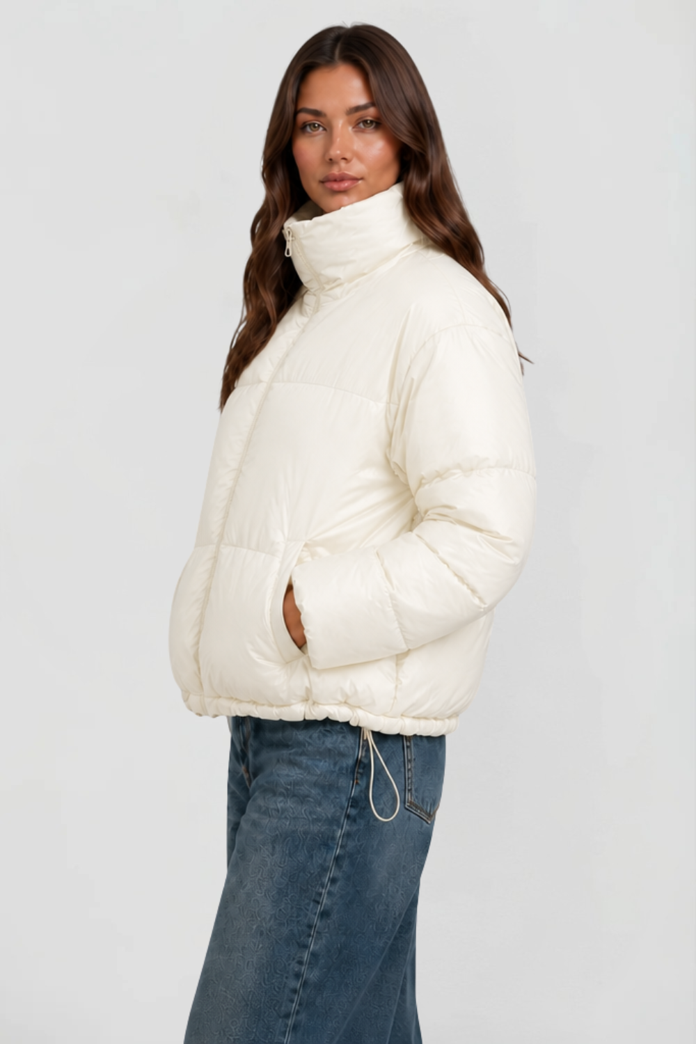 Cropped Padded Puffer Jacket