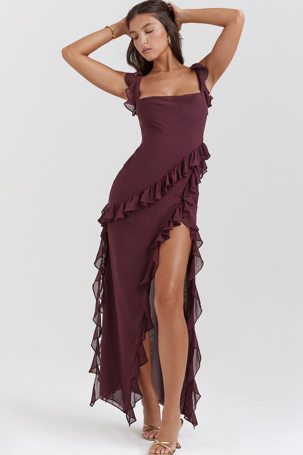 Addie Maxi Ruffle Dress