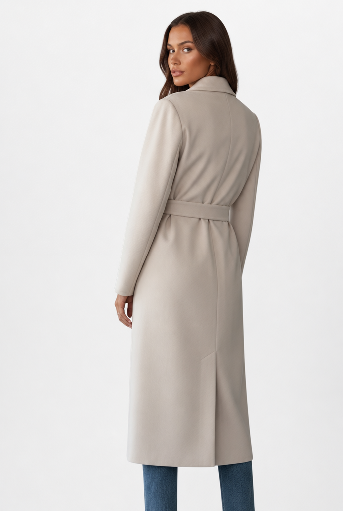Breasted Long Wool Coat