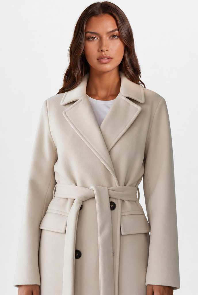 Breasted Long Wool Coat
