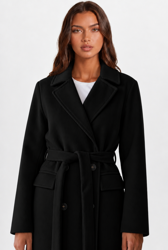 Breasted Long Wool Coat