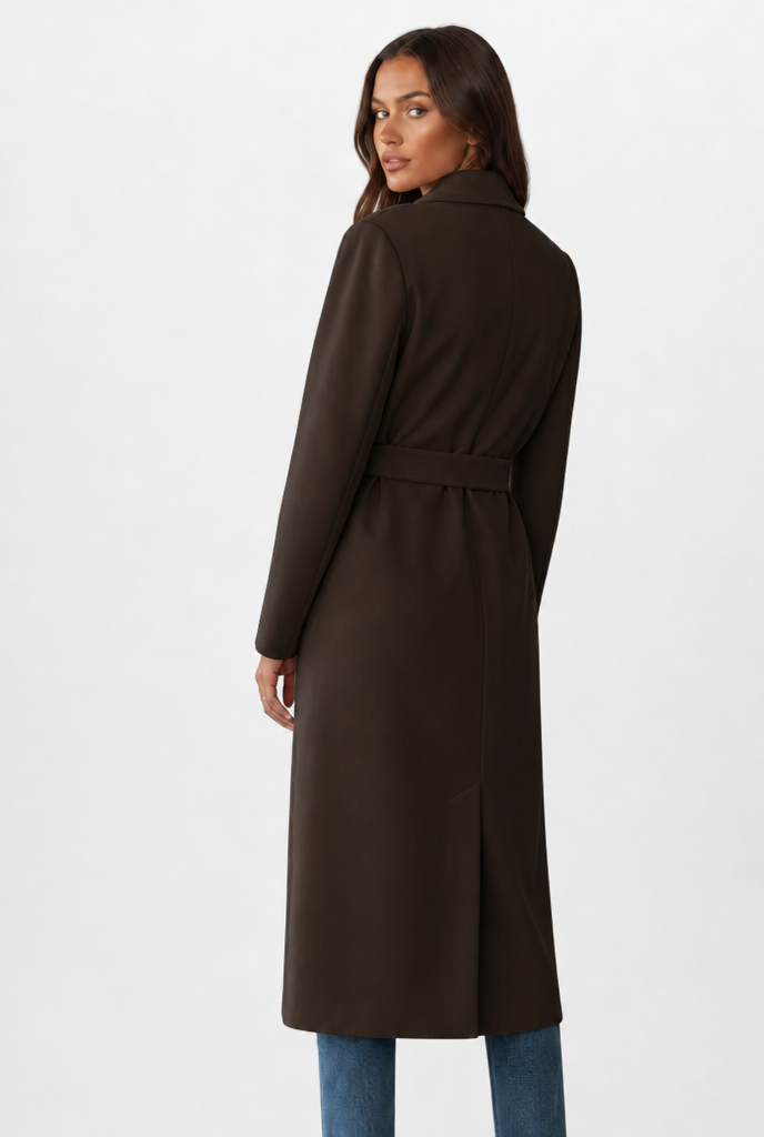 Breasted Long Wool Coat