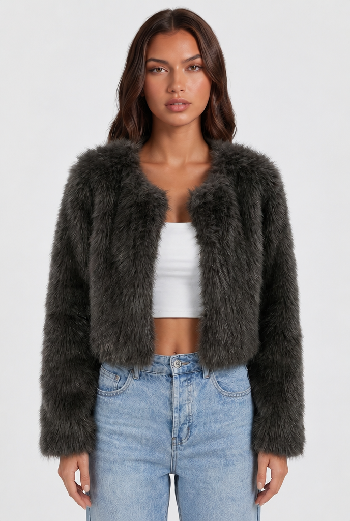 Cropped Fur Coat