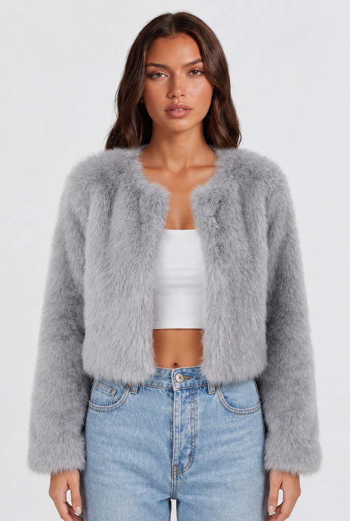 Cropped Fur Coat