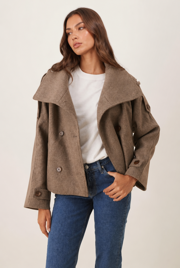 Double-Breasted Wool Peacoat
