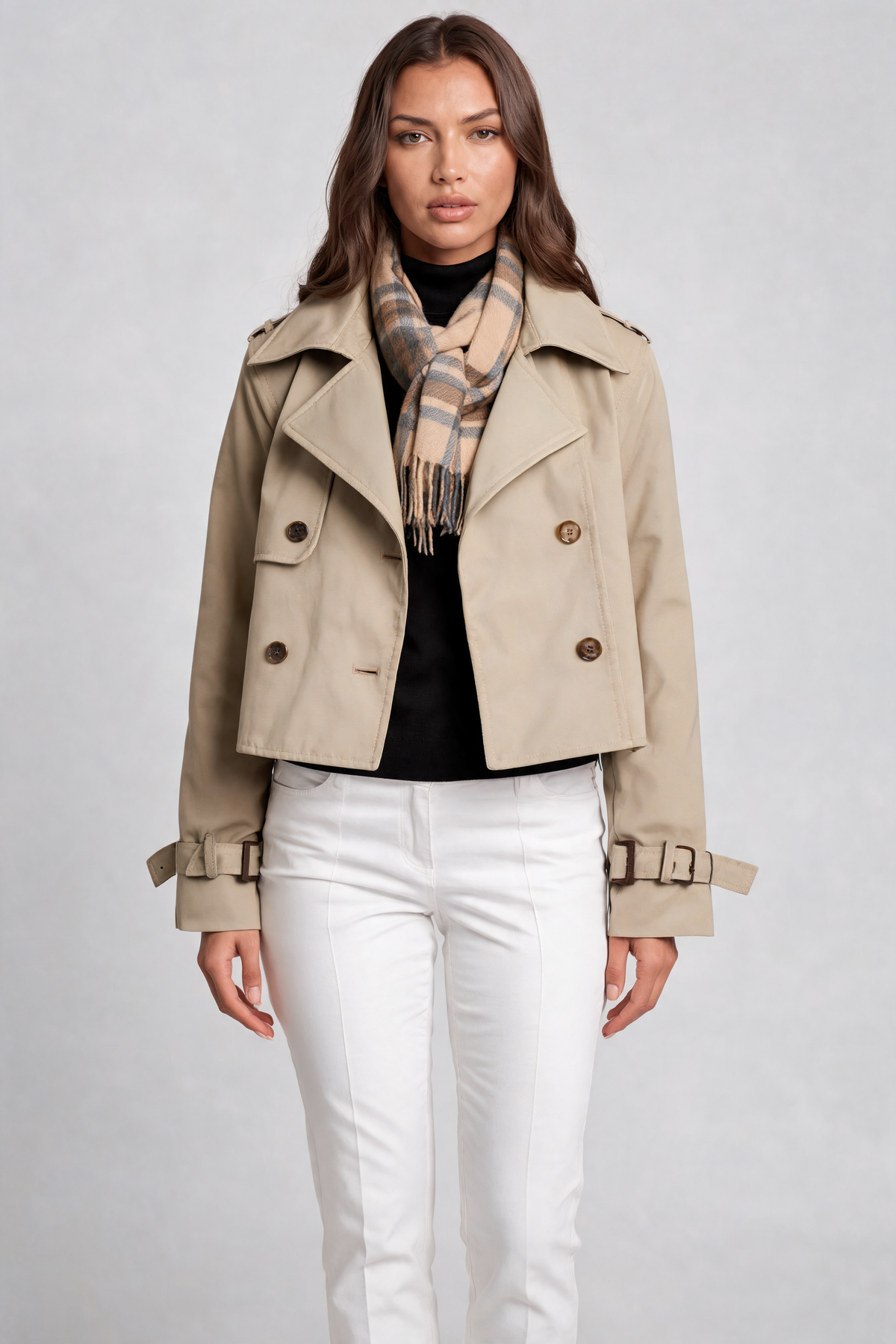 Cropped Trench Jacket