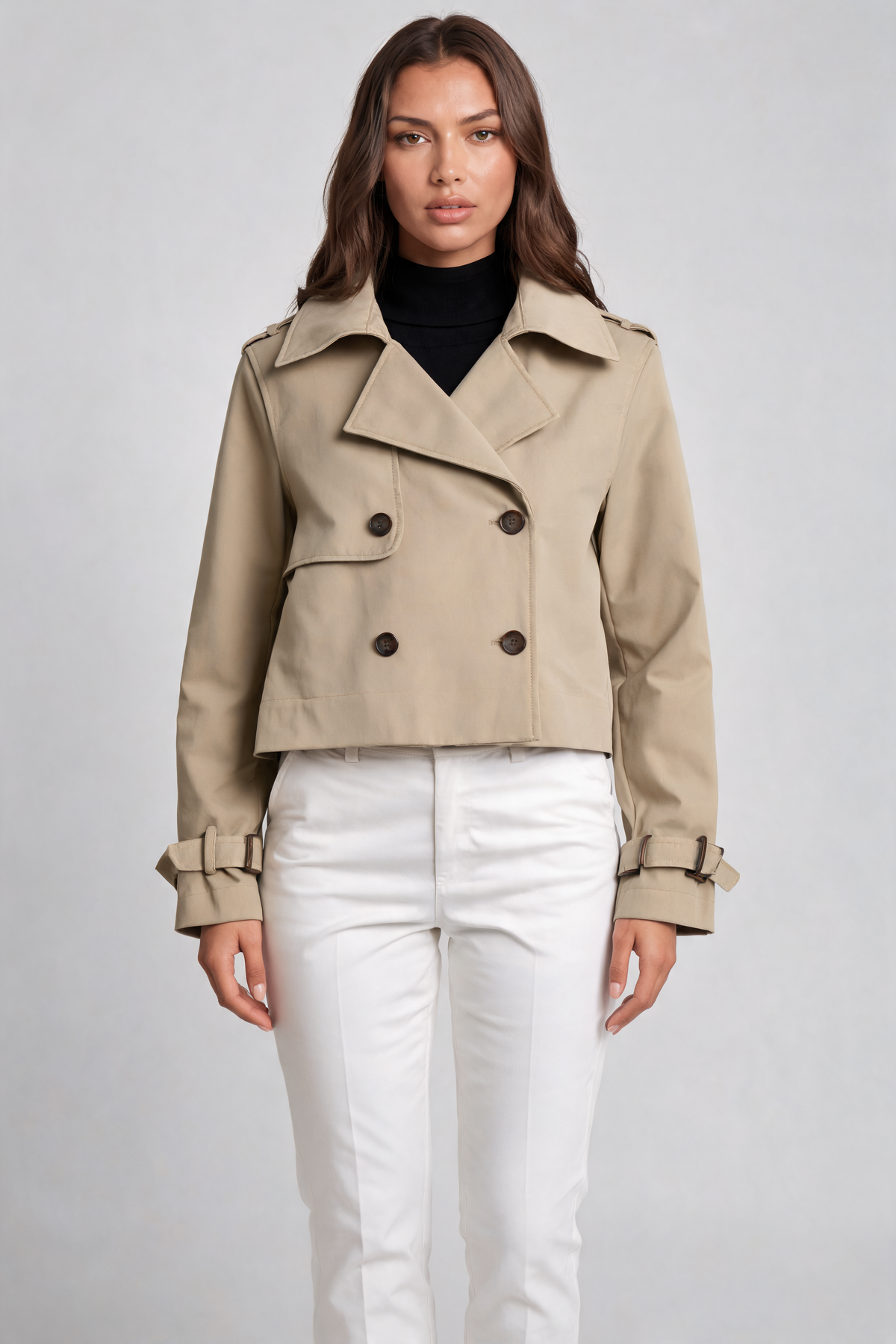 Cropped Trench Jacket