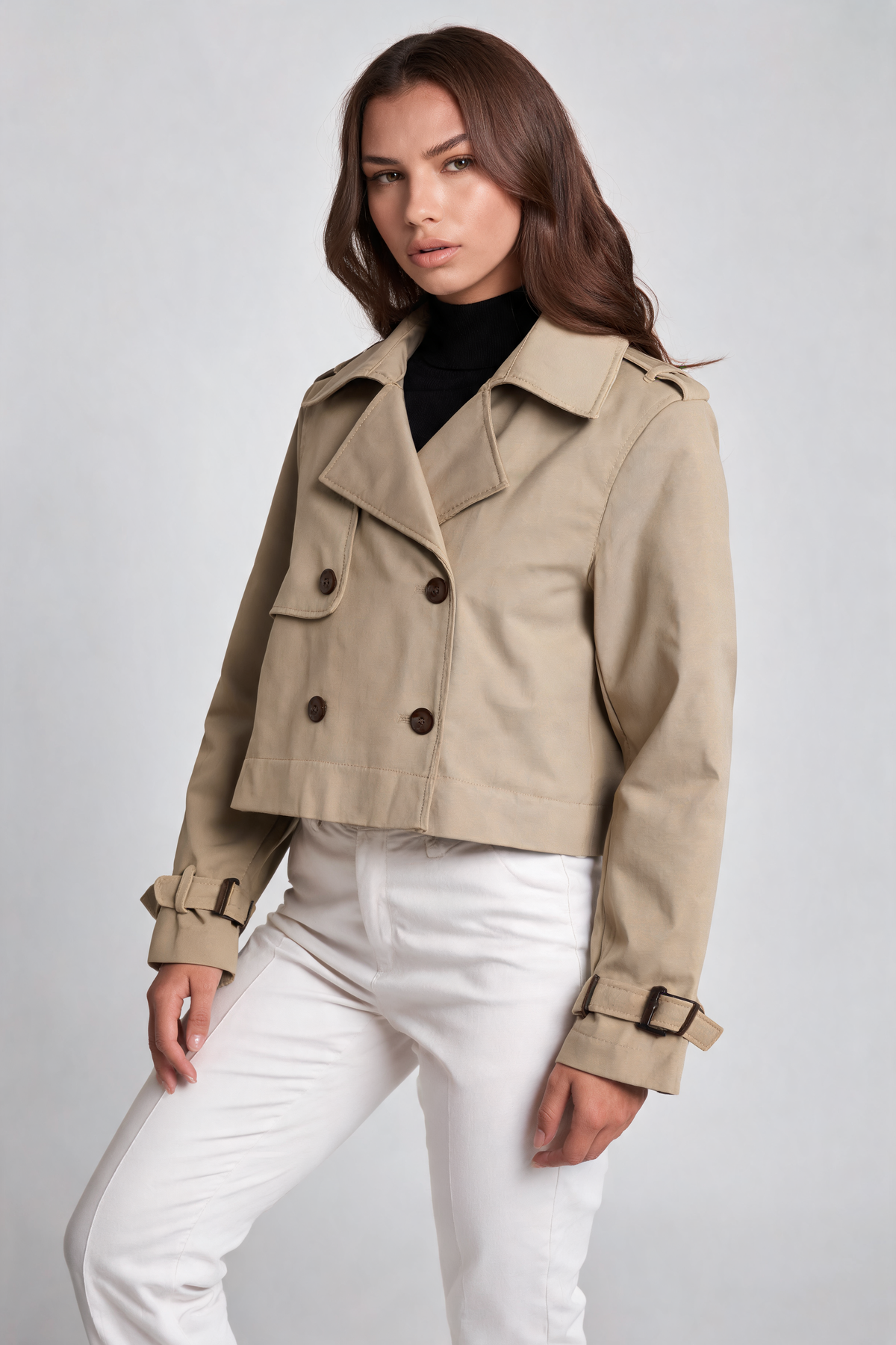 Cropped Trench Jacket