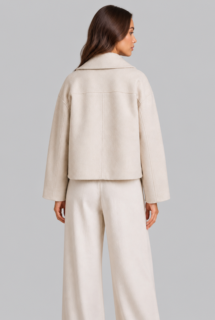 Cropped Wool Peacoat