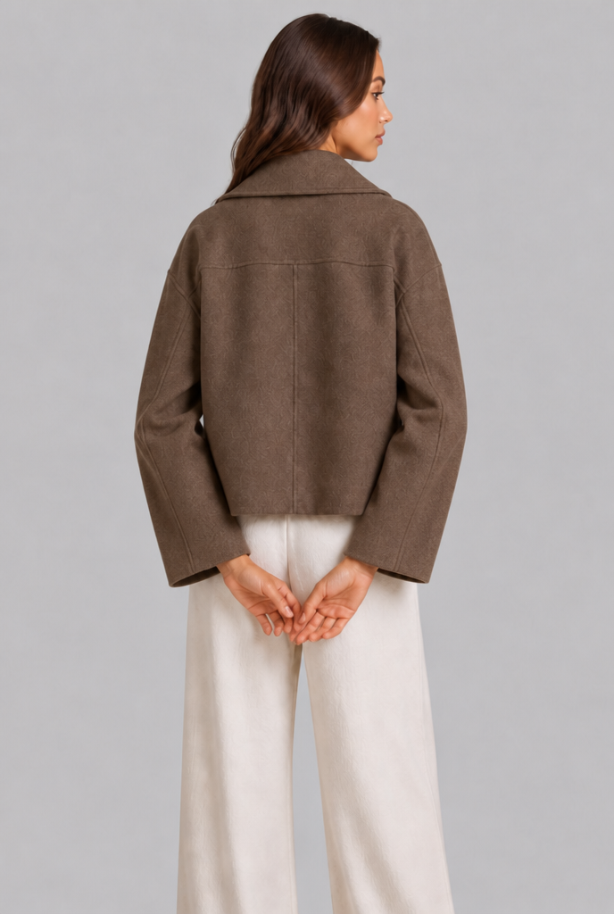 Cropped Wool Peacoat