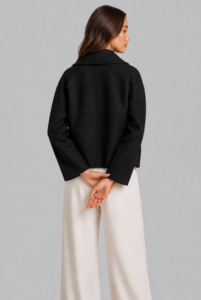 Cropped Wool Peacoat