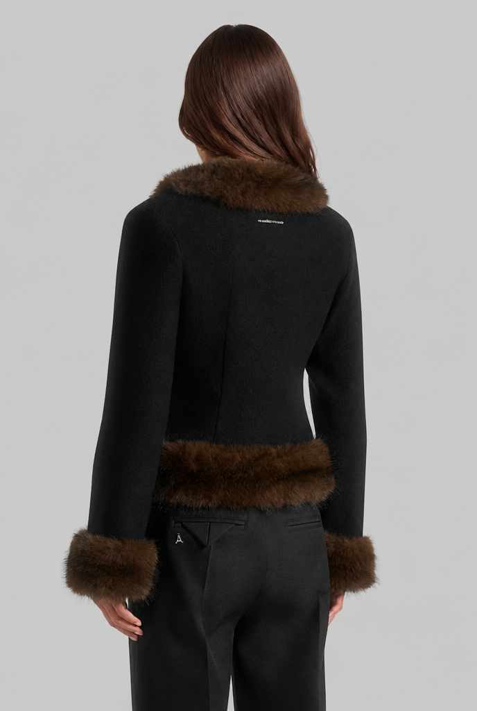 Faux Fur Trim Jacket