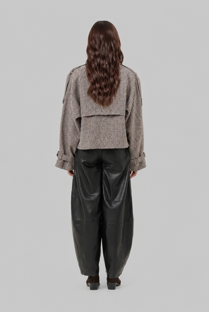 Cropped Jacket with Buckle Detail