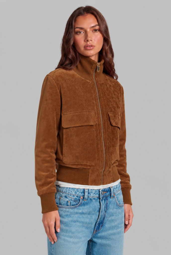 Suede Bomber Jacket