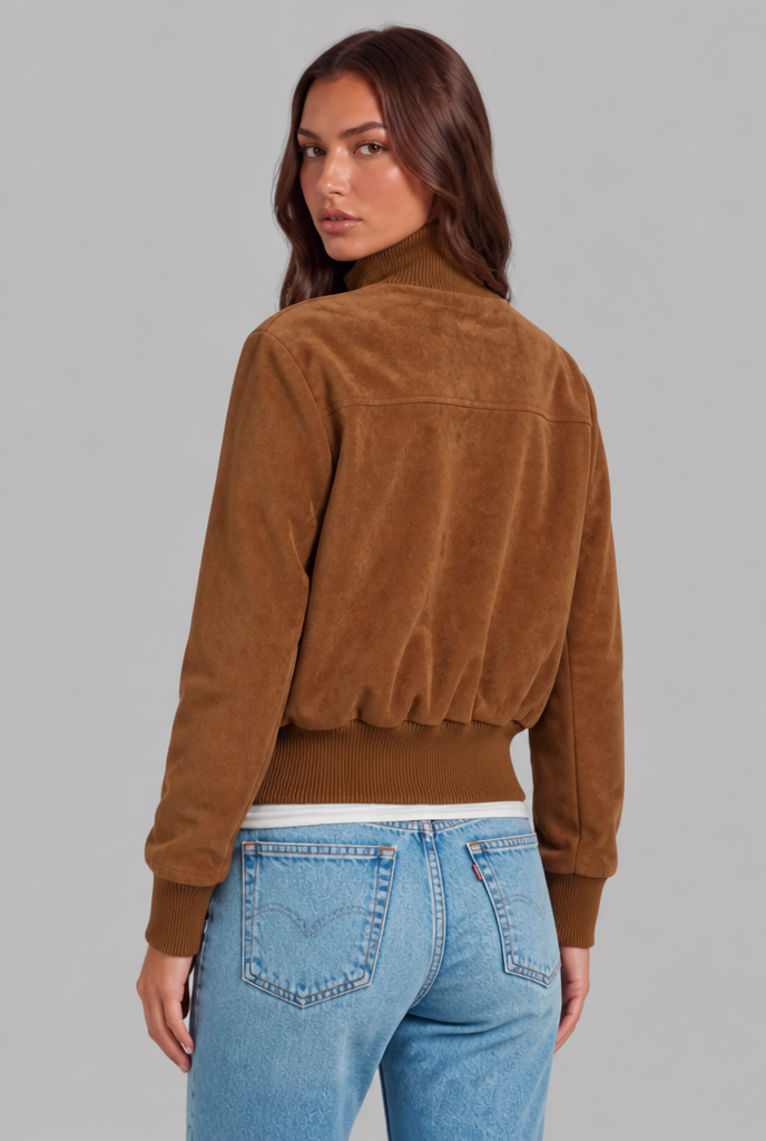 Suede Bomber Jacket