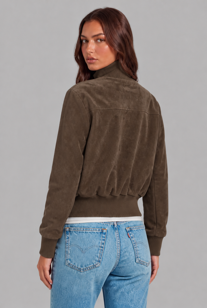 Suede Bomber Jacket