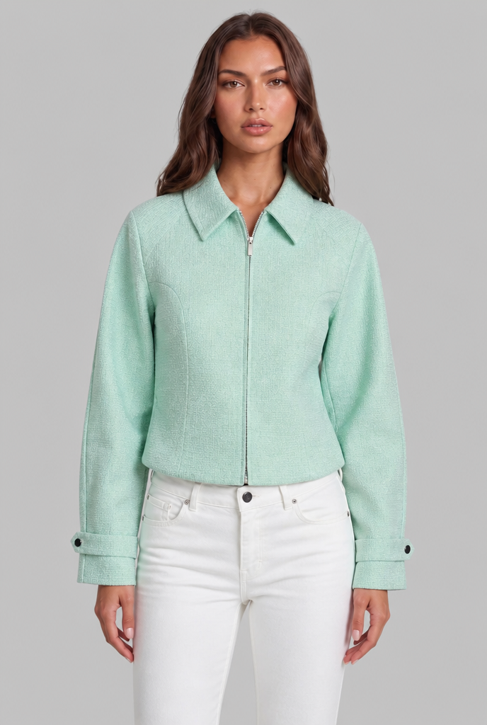 Cropped Textured Jacket