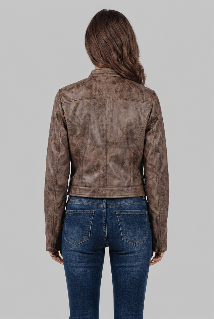 Cropped Leather Jacket