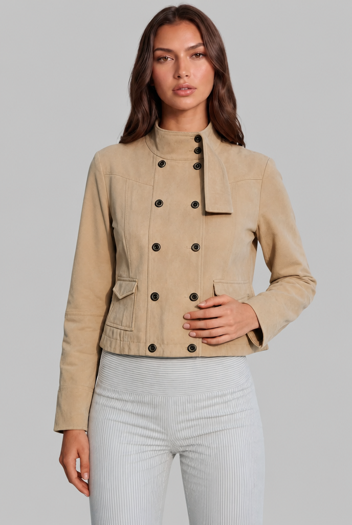 Cropped Suede Jacket