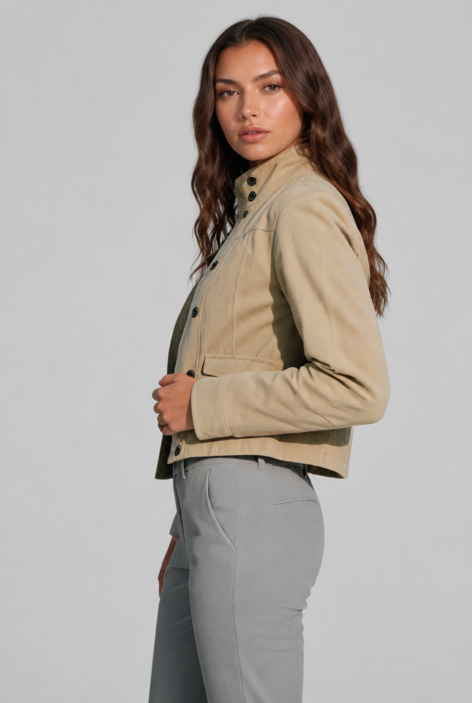 Cropped Suede Jacket