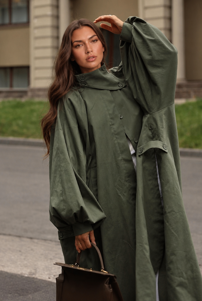 Long Overcoat with Side Slit