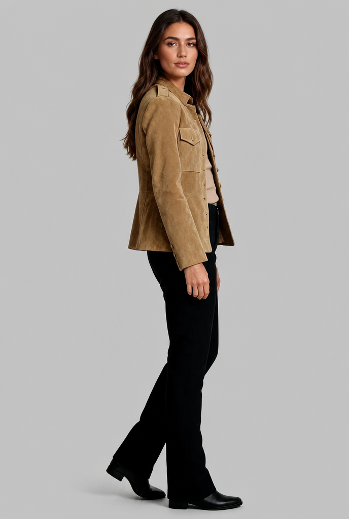 Fitted Suede Jacket