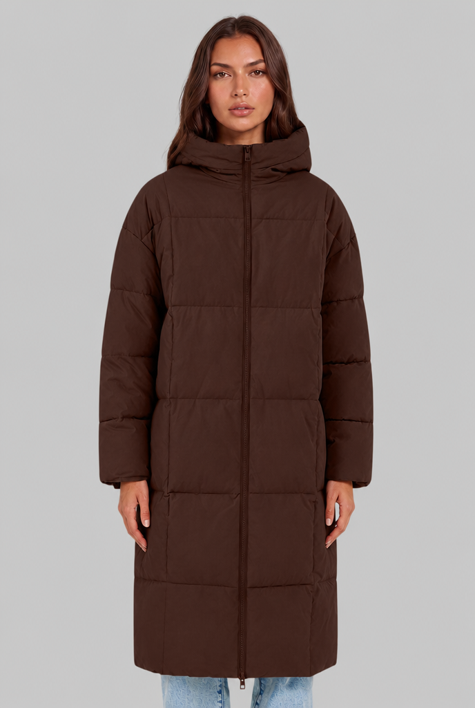 Long Hooded Puffer Coat