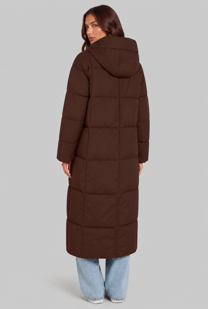 Long Hooded Puffer Coat