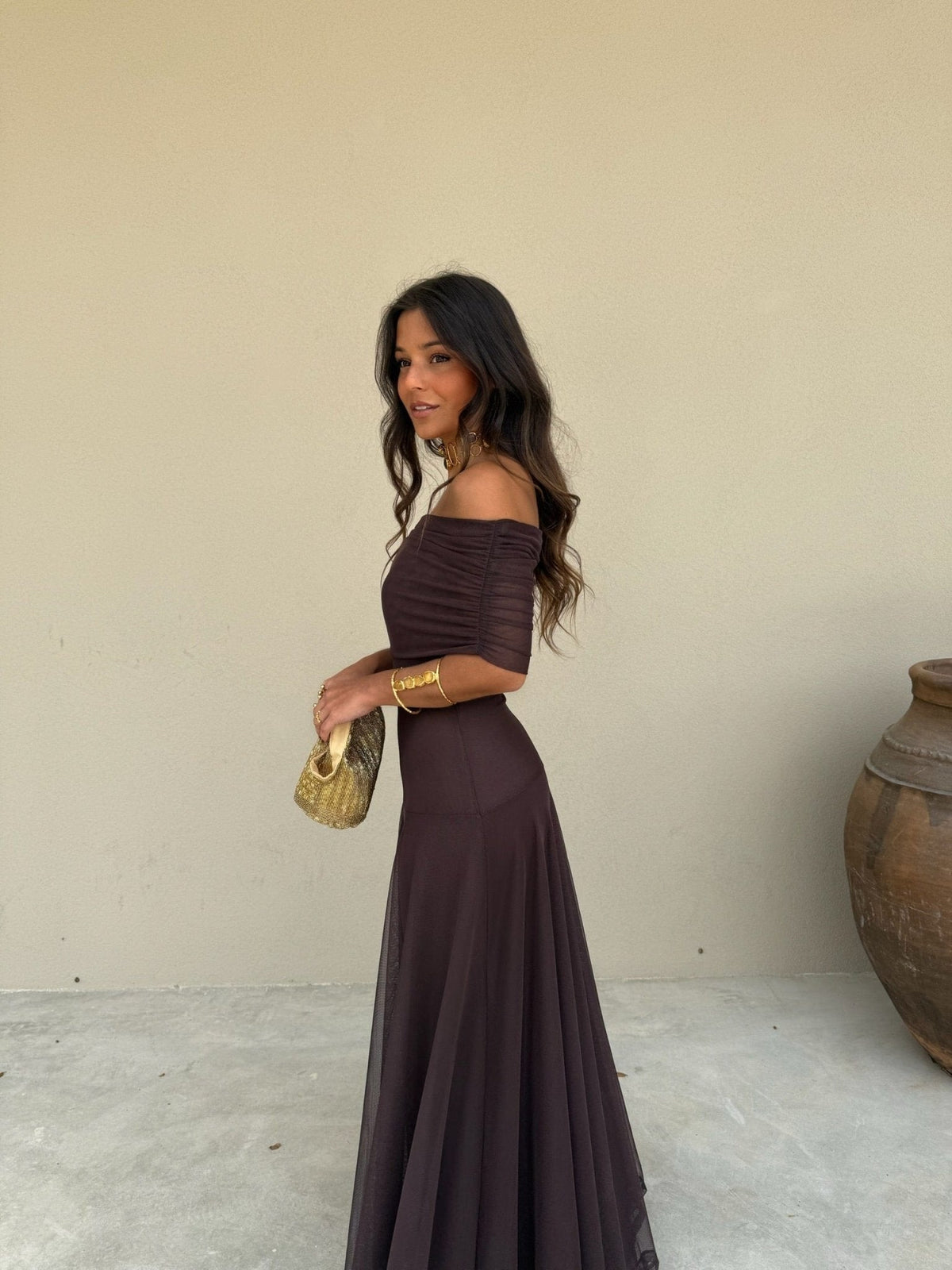 Daniella Mesh Maxi Dress